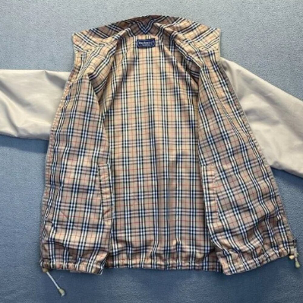 Burberry London,Adult, Jacket Nova Check vory Size XL,Pockets, Windbreaker